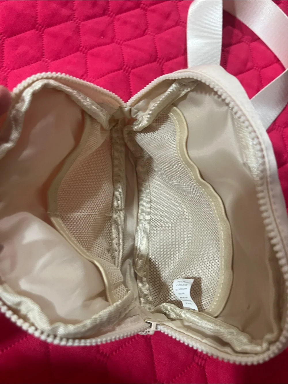 Source Unknown Cream Waist Belt Bag
